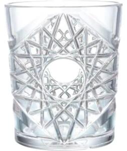 Polykarbonátová sklenice 350 ml, čirá s dekorem