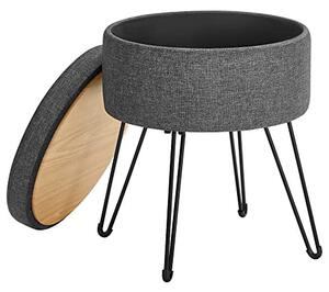Goleto Taburet s úložným prostorem 37 x 45 cm | tmavě šedý