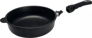 Litinová pánev AMT Gastroguss 24 cm, vhodná na indukci, s odnímatelnou rukojetí