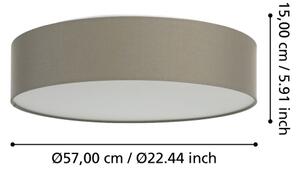 Eglo 31767 - LED RGBW Stm. strop. svítidlo ROMAO-Z LED/35W/230V pr. 57 cm taupe