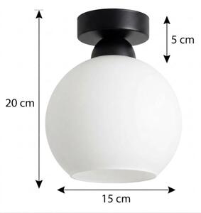 BRILAGI - LED Stropní svítidlo RETRO GLASS 1xE27/60W/230V pr. 15 cm černá/bílá