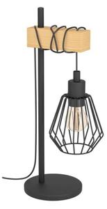 Eglo 780173 - Stolní lampa TABODI 1xE27/40W/230V borovice/černá