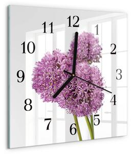 Skleněné hodiny na stěnu Květ zskc-30x30-00172738