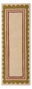 Ručně tkaný vlněný běhoun v přírodní barvě 80x230 cm Lois – Flair Rugs