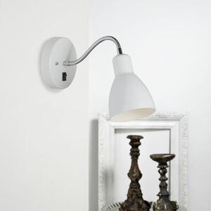 NORDLUX Kovová nástěnná lampička s vypínačem CYCLONE, 1xE14, 15W, bílá 72991001
