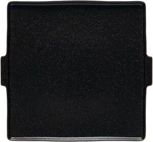 Talíř servírovací Costa Nova Notos 22,4x20,7 cm, černý, s uchy (6 ks)