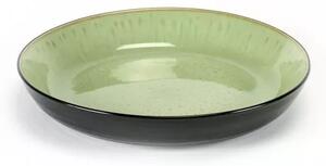 Talíř hluboký Serax Pure 24,5 cm, zelená/černá (3 ks)