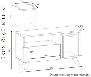 TV stolek/skříňka Noterdame K2 (Bílá + Ořech). 1071744