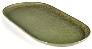Talíř SERAX Surface L 35,5x17 cm, camo zelená