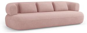 Světle růžová pohovka z textilie bouclé 226 cm Jenny – Micadoni