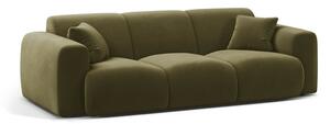 Khaki sametová pohovka 235 cm Molino – Micadoni