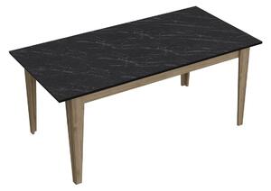 Kalune Design Jídelní stůl LORENZ 90 cm černá/hnědá