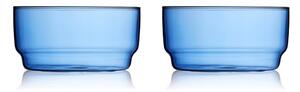 Modré skleněné misky v sadě 2 ks 500 ml Torino – Lyngby Glas
