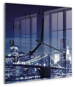Skleněné hodiny na stěnu Horizont zskc-30x30-00172882