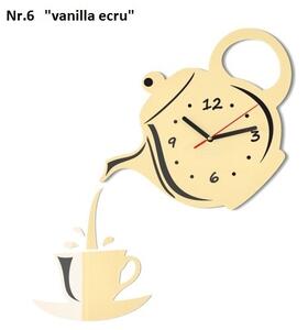 Kuchyňské hodiny na stěnu Vanilla-ecru
