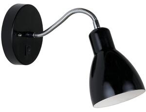 NORDLUX Kovová nástěnná lampička s vypínačem CYCLONE, 1xE14, 15W, černá 72991003