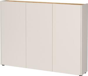 Krémová skříňka v dekoru dubu 138x105x25 cm Libbiano – Germania