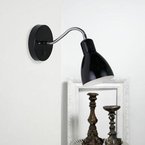 NORDLUX Kovová nástěnná lampička s vypínačem CYCLONE, 1xE14, 15W, černá 72991003