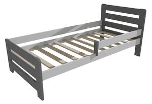 Vomaks Dětská postel se zábranou VMK001D KIDS Rozměr: 90 x 160 cm, Barva: barva šedá + bílá
