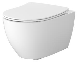 Cersanit Zen wc mísa se sedátkem s pomalým sklápěním závěsná bez splachovacího kruhu s vírovým splachováním bílá S4006-005