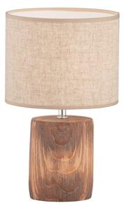Hnědo-béžová betonová stolní lampa s textilním stínidlem (výška 35 cm) Malik – Fischer & Honsel
