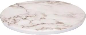 Servírovací tác kulatý Style Point Mramor 23 cm, bílý, melamin