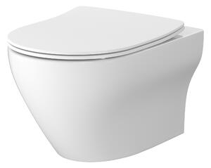 Cersanit Larga wc mísa se sedátkem s pomalým sklápěním závěsná bez splachovacího kruhu s vírovým splachováním bílá S4026-009