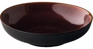 Talíř hluboký Style Point Speckle 22 cm, červený/černý