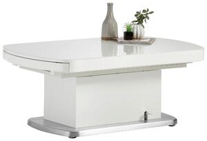 KONFERENČNÍ STOLEK, bílá, kov, sklo, kompozitní dřevo, 120/75/50 cm Venda - Konferenční stolky