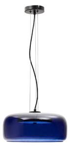 Tmavě modré LED závěsné svítidlo se skleněným stínidlem ø 38 cm Reig – Kave Home