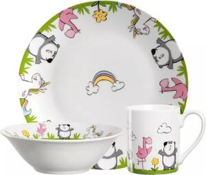 Dětská jídelní sada jednorožec/panda/plameňák
