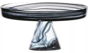 Talíř na noze Gastro Asos 21 cm, černý