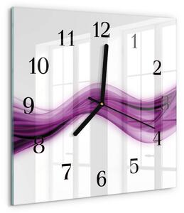 Skleněné hodiny na stěnu Abstraktní čáry zskc-30x30-00173049