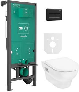 Sada WC mísa se sedátkem s pomalým sklápěním Hansgrohe GladeLake S 60309450, podomítkový WC modul Hansgrohe iFrame universal 01022180, 66001670