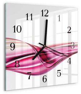Skleněné hodiny na stěnu Abstraktní čáry zskc-30x30-00173059