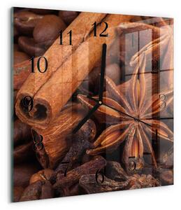 Skleněné hodiny na stěnu Vanilka zskc-30x30-00173061