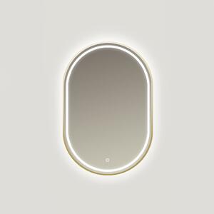Ars Longa Eclisse zrcadlo 60x90 cm oválný s osvětlením zlatá LED-ECLISSE6090-Z