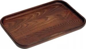 Podnos obdélníkový SERAX Pure Dark Brown/Wood 36x24 cm (4 ks)