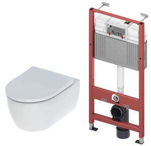 Sada záchodová mísa Geberit iCon 503.233.00.1, podomítkový WC modul Tece Base 9400407