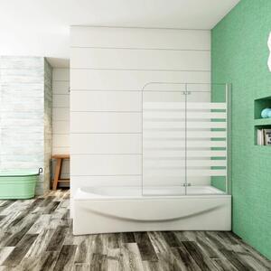 D‘Eluxe Vanová zástěna STRIPE ST12P Pravá montáž 120x140cm, čiré sklo