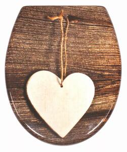 WC sedátko Schütte WOOD HEART | Duroplast, Soft Close