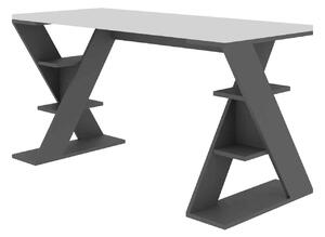 Psací stůl AURA, bílý / antracit