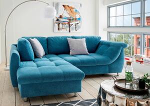 ROHOVÁ SEDAČKA, textil, modrá Livetastic - Sedací soupravy, Online Only