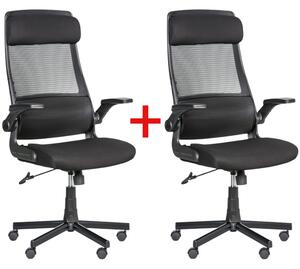 Kancelářská židle Eiger 1+1 Zdarma, černá