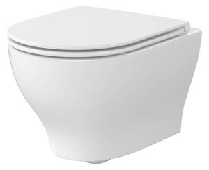 Cersanit Block sada wc s mísou a sedátkem závěsná bez splachovacího kruhu s vírovým splachováním bílá lesk S701-942