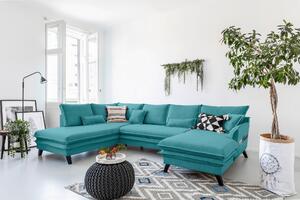SEDACÍ SOUPRAVA, textil, tyrkysová P & B - Sedací soupravy, Online Only