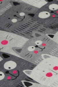 L´essentiel Maison Koupelnová předložka Meow - Grey (40 x 60), Vícebarevná