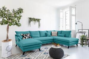 SEDACÍ SOUPRAVA, textil, tyrkysová P & B - Sedací soupravy, Online Only