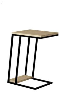 Industriální příruční stolek HAARKEN, dub