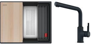 Sada granitový dřez Franke Kanon 125.0749.661, kuchyňská baterie Franke Urban 115.0627.523